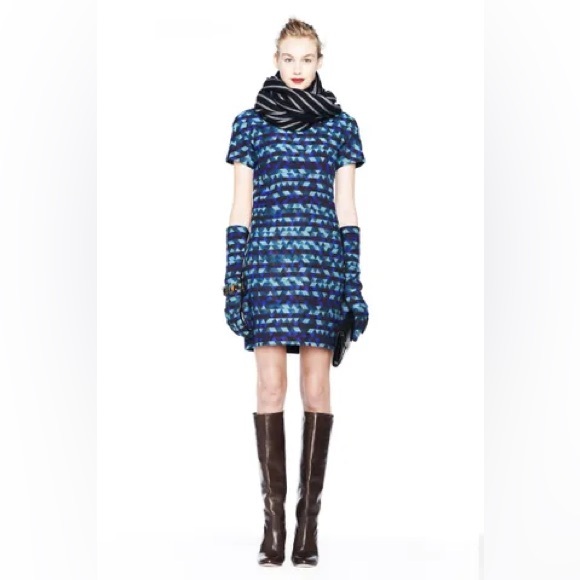 J.Crew Collection Stained Glassass Wool Dress 0 - Picture 1 of 3